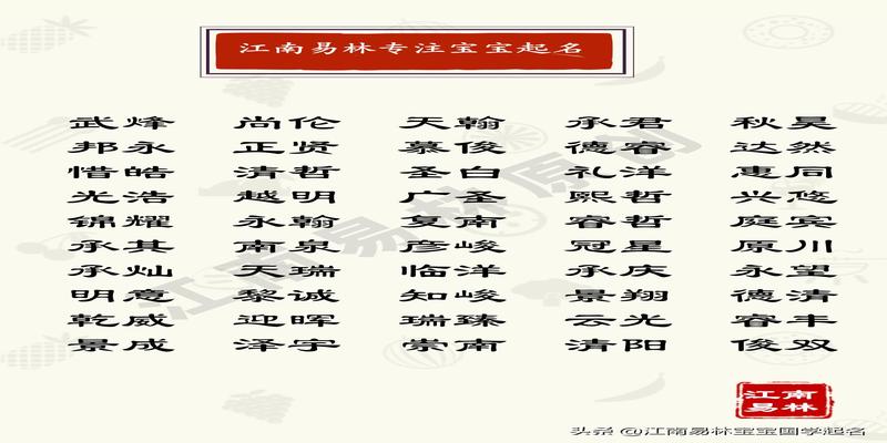 八字取名字大全男孩免费(这些响亮大气的男孩名字)