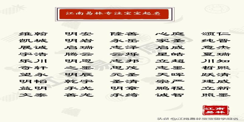 八字取名字大全男孩免费(这些响亮大气的男孩名字)