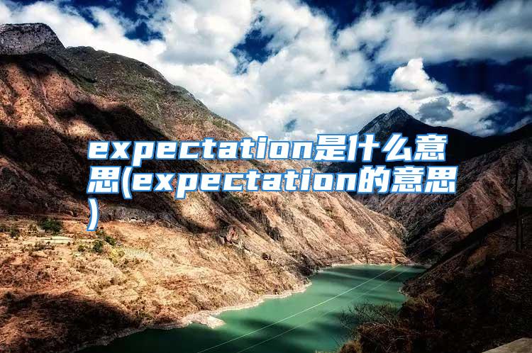 expectation是什么意思(expectation的意思)