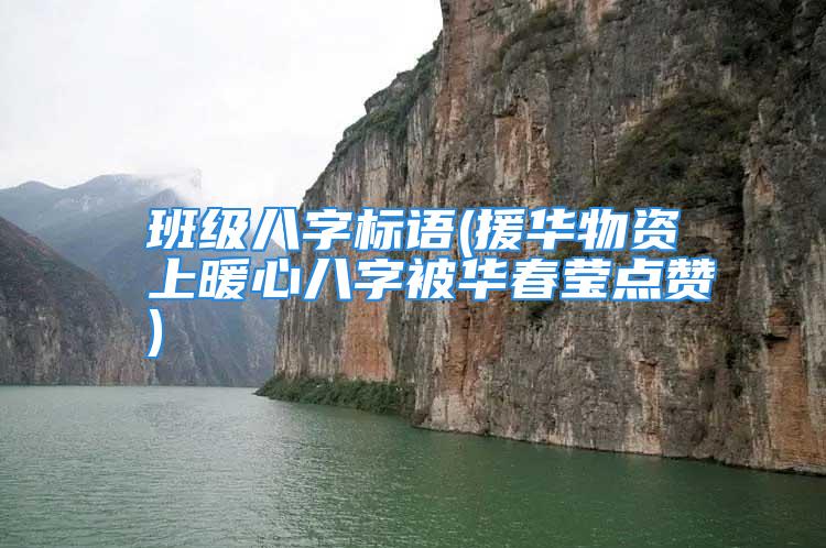 班级八字标语(援华物资上暖心八字被华春莹点赞)