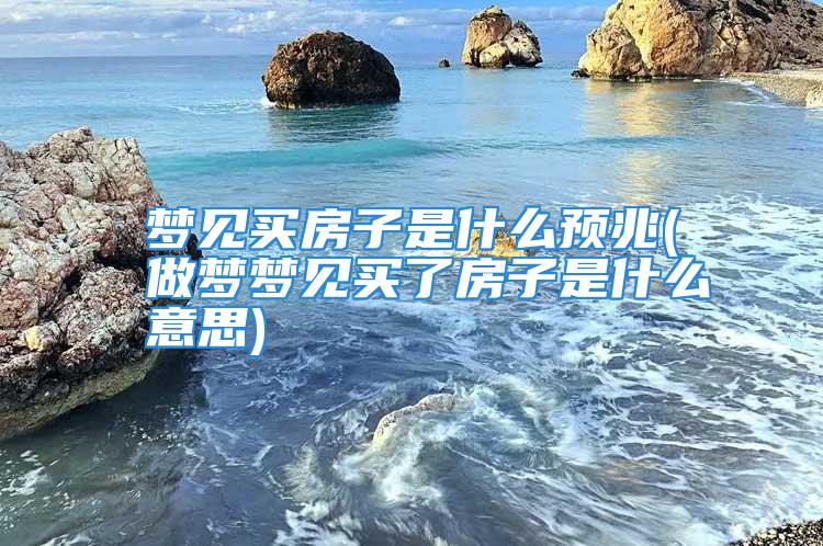 梦见买房子是什么预兆(做梦梦见买了房子是什么意思)