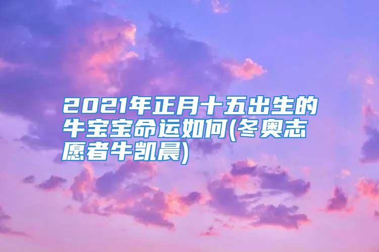 2021年正月十五出生的牛宝宝命运如何(冬奥志愿者牛凯晨)