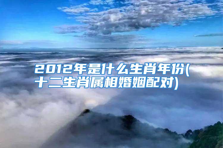 2012年是什么生肖年份(十二生肖属相婚姻配对)