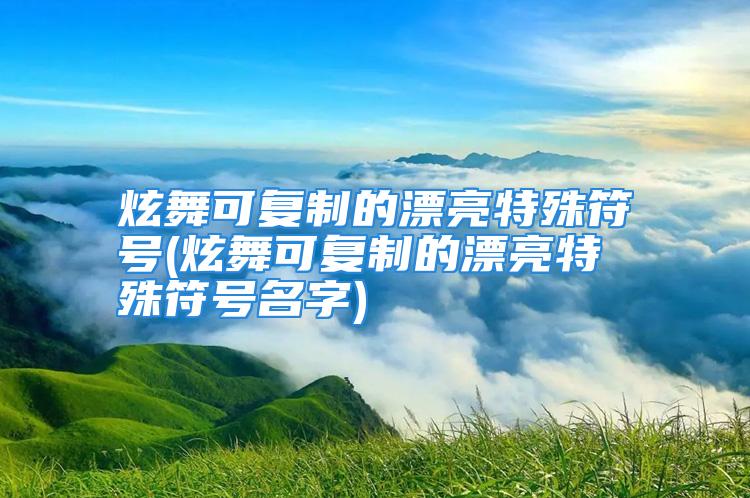 炫舞可复制的漂亮特殊符号(炫舞可复制的漂亮特殊符号名字)