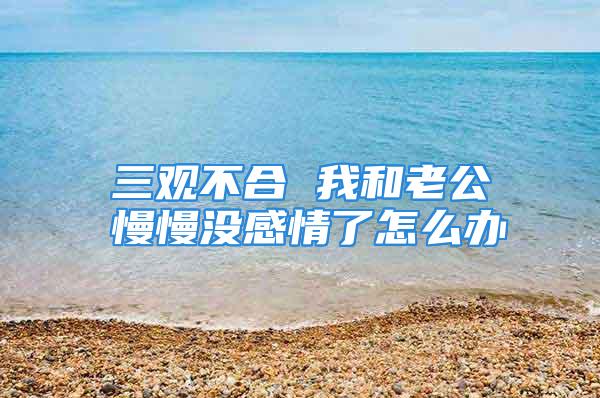 三观不合 我和老公慢慢没感情了怎么办