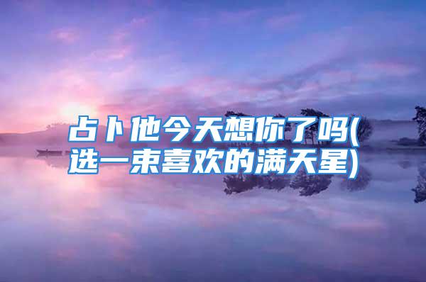 占卜他今天想你了吗(选一束喜欢的满天星)