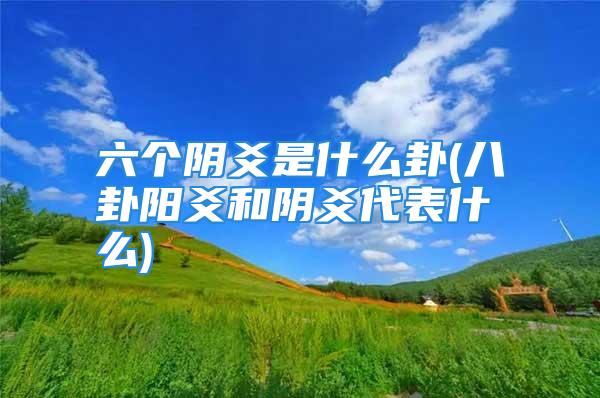 六个阴爻是什么卦(八卦阳爻和阴爻代表什么)