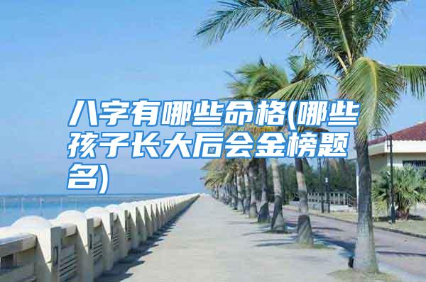 八字有哪些命格(哪些孩子长大后会金榜题名)