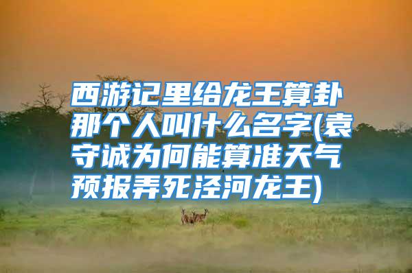 西游记里给龙王算卦那个人叫什么名字(袁守诚为何能算准天气预报弄死泾河龙王)