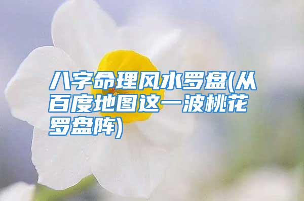 八字命理风水罗盘(从百度地图这一波桃花罗盘阵)