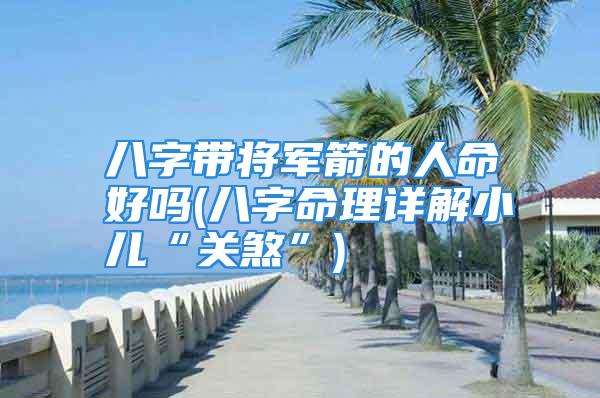 八字带将军箭的人命好吗(八字命理详解小儿“关煞”)