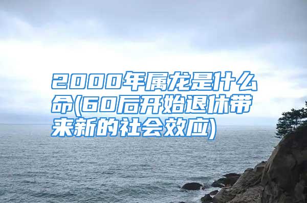 2000年属龙是什么命(60后开始退休带来新的社会效应)