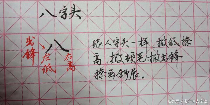 八字头怎么打(古人留下的练字捷径)