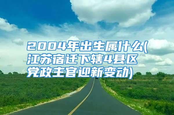 2004年出生属什么(江苏宿迁下辖4县区党政主官迎新变动)