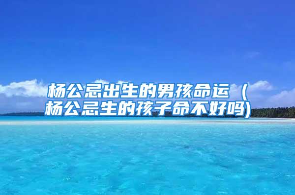 杨公忌出生的男孩命运 (杨公忌生的孩子命不好吗)