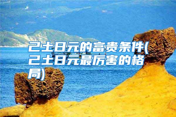 己土日元的富贵条件(己土日元最厉害的格局)