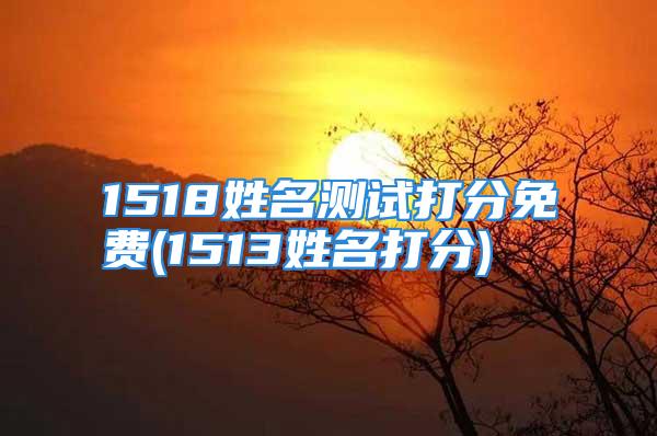 1518姓名测试打分免费(1513姓名打分)