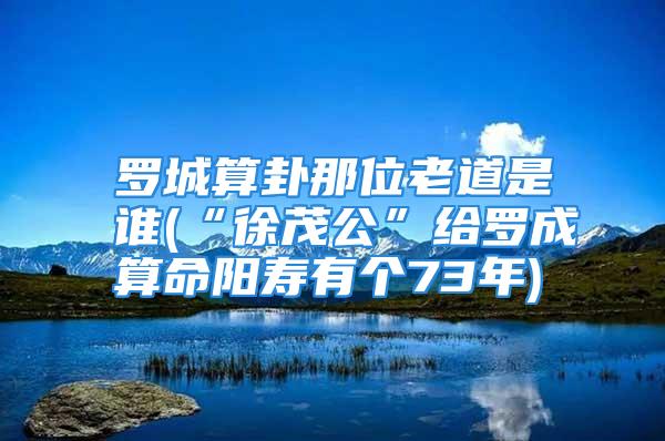 罗城算卦那位老道是谁(“徐茂公”给罗成算命阳寿有个73年)