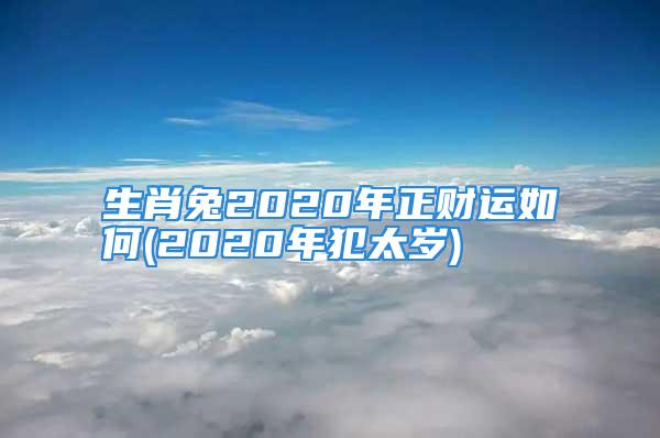 生肖兔2020年正财运如何(2020年犯太岁)