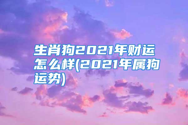 生肖狗2021年财运怎么样(2021年属狗运势)