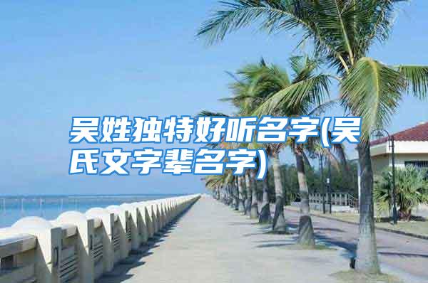 吴姓独特好听名字(吴氏文字辈名字)