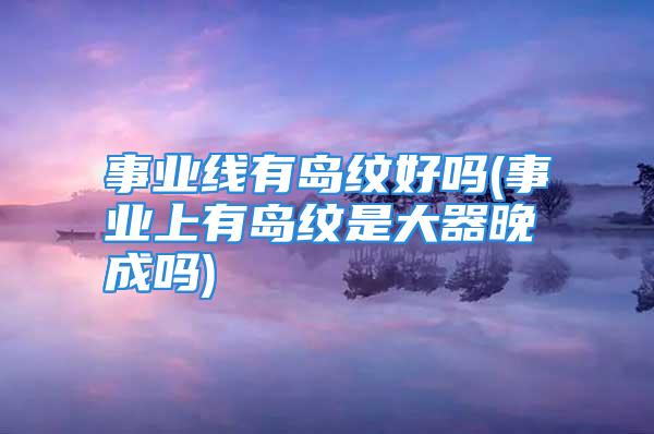 事业线有岛纹好吗(事业上有岛纹是大器晚成吗)