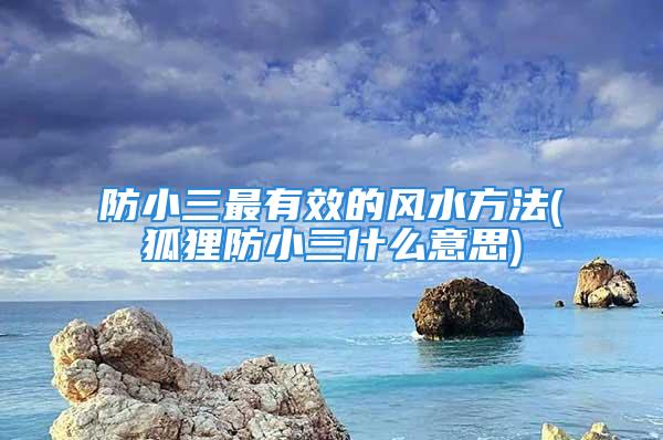 防小三最有效的风水方法(狐狸防小三什么意思)