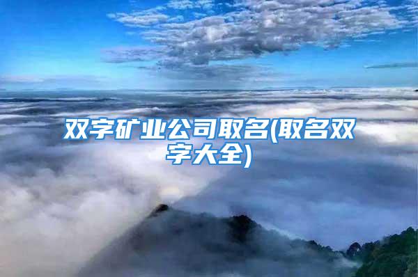 双字矿业公司取名(取名双字大全)