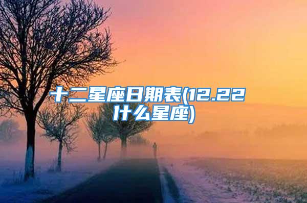 十二星座日期表(12.22 什么星座)