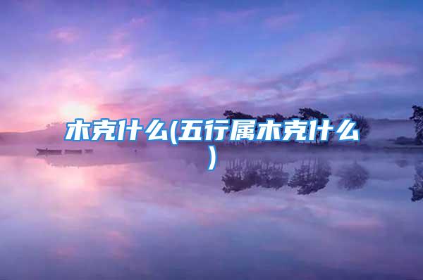 木克什么(五行属木克什么)