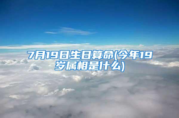 7月19日生日算命(今年19岁属相是什么)