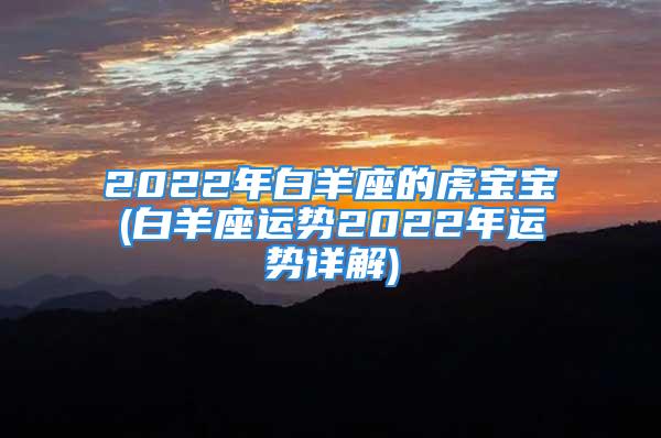 2022年白羊座的虎宝宝(白羊座运势2022年运势详解)