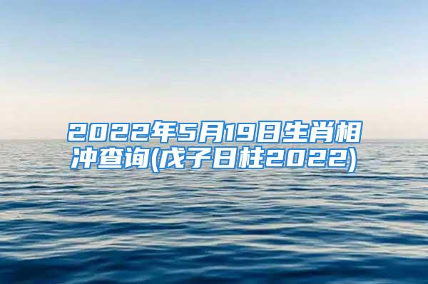 2022年5月19日生肖相冲查询(戊子日柱2022)