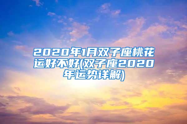 2020年1月双子座桃花运好不好(双子座2020年运势详解)