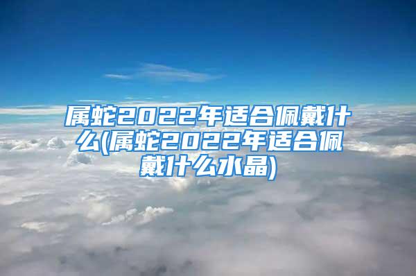 属蛇2022年适合佩戴什么(属蛇2022年适合佩戴什么水晶)