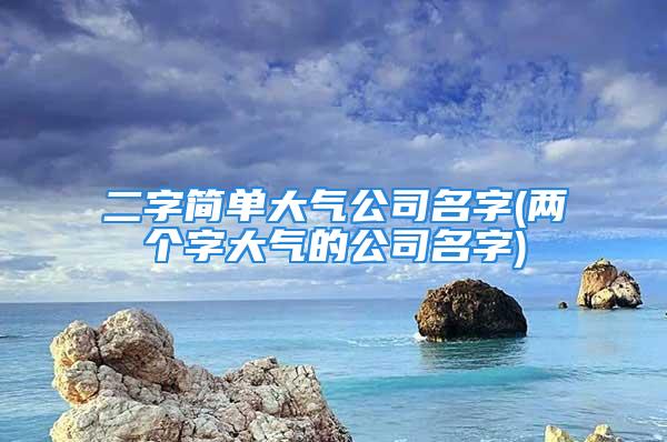 二字简单大气公司名字(两个字大气的公司名字)