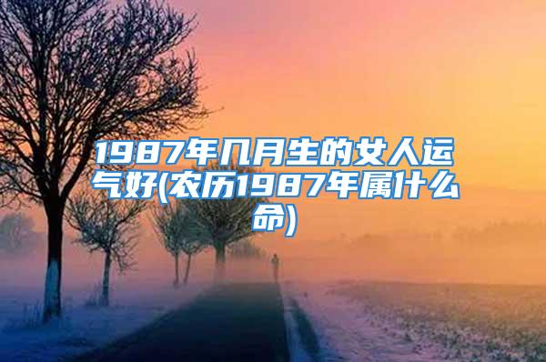 1987年几月生的女人运气好(农历1987年属什么命)