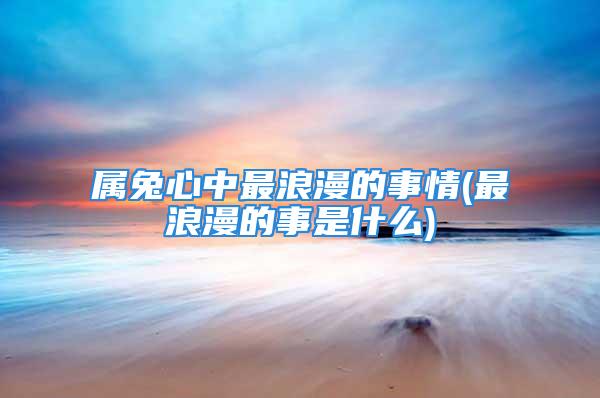 属兔心中最浪漫的事情(最浪漫的事是什么)