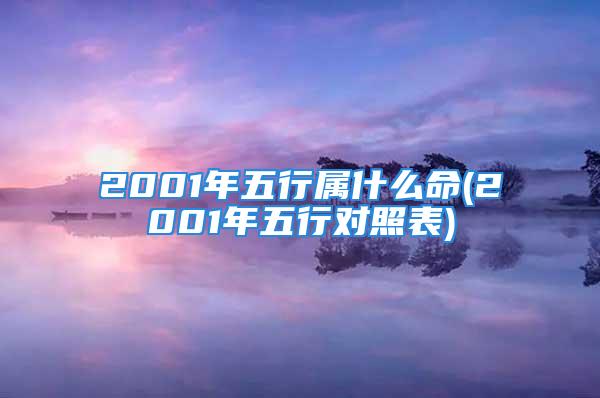 2001年五行属什么命(2001年五行对照表)