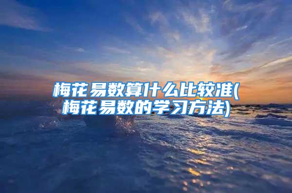 梅花易数算什么比较准(梅花易数的学习方法)