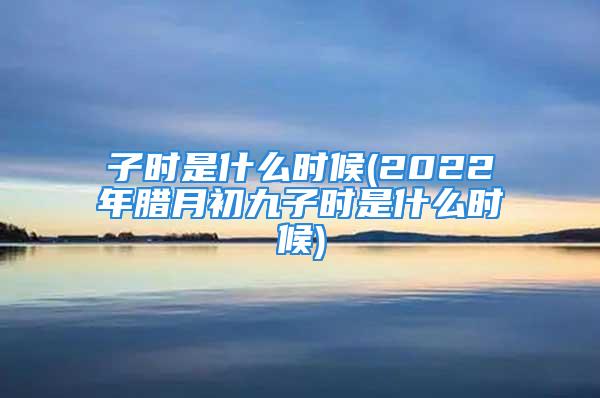 子时是什么时候(2022年腊月初九子时是什么时候)