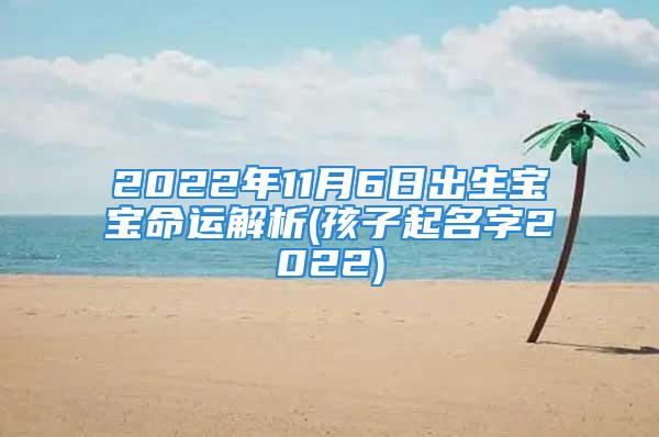 2022年11月6日出生宝宝命运解析(孩子起名字2022)