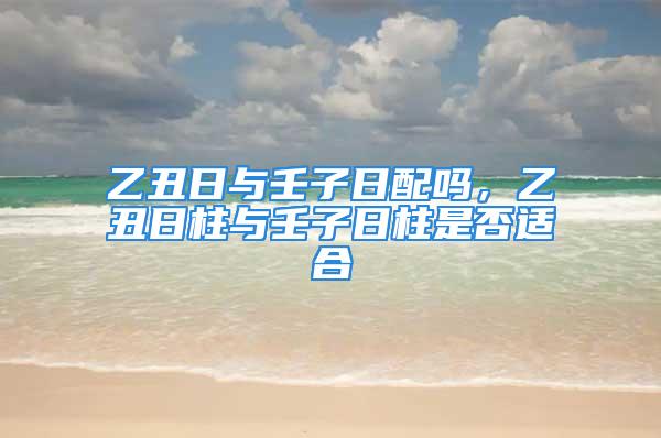 乙丑日与壬子日配吗，乙丑日柱与壬子日柱是否适合