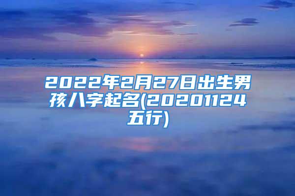 2022年2月27日出生男孩八字起名(20201124五行)