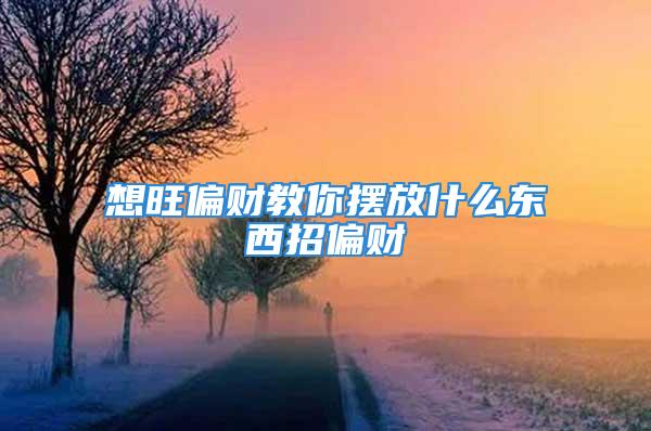 想旺偏财教你摆放什么东西招偏财