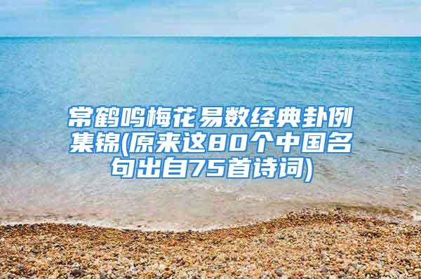 常鹤鸣梅花易数经典卦例集锦(原来这80个中国名句出自75首诗词)