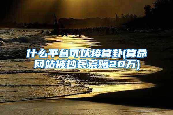 什么平台可以接算卦(算命网站被抄袭索赔20万)