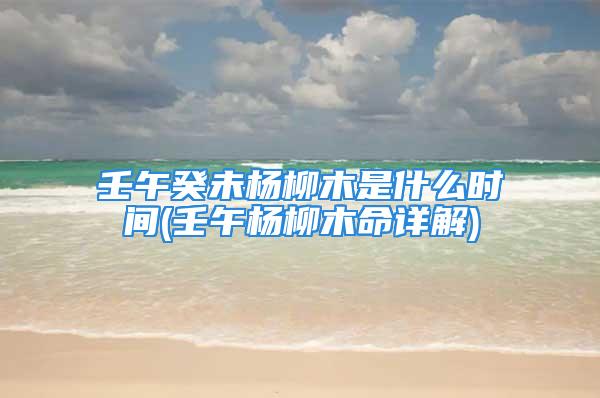 壬午癸未杨柳木是什么时间(壬午杨柳木命详解)