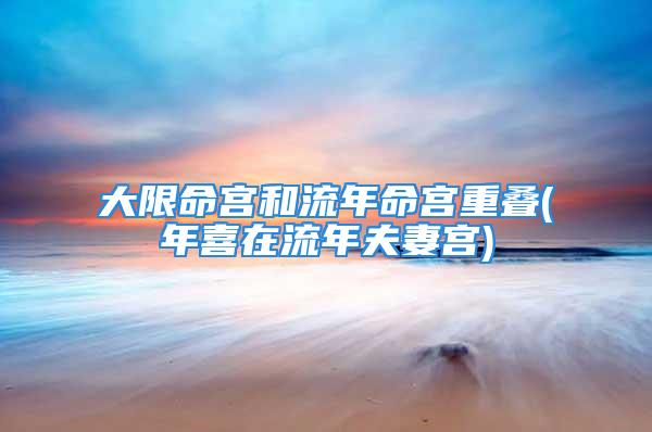 大限命宫和流年命宫重叠(年喜在流年夫妻宫)