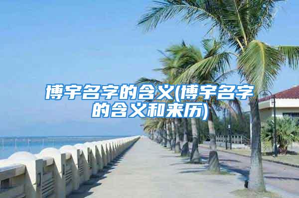 博宇名字的含义(博宇名字的含义和来历)